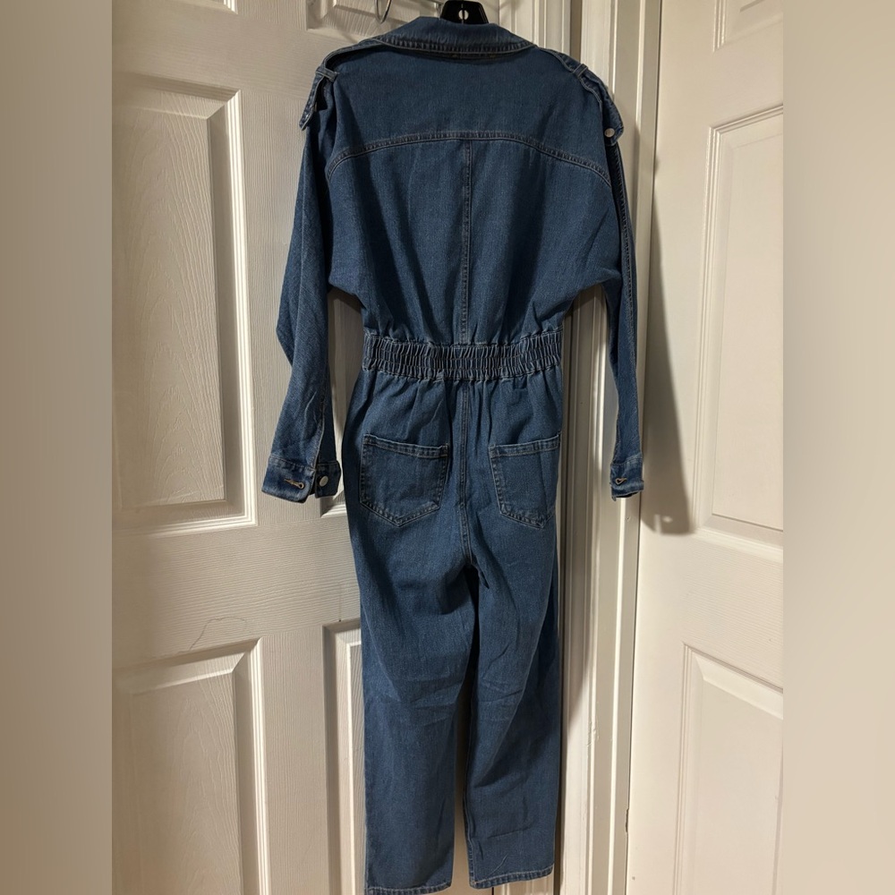 MaCherie Blue Denim Stylish Vintage Style 80’s Boho Style Jumpsuit - Picture 3 of 14